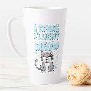 Latte I Speak Meow tasse de café 15oz