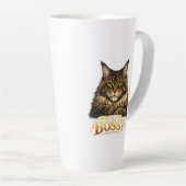 Latte Impression pour une tasse avec un chat Maine Coon (Angle droit)