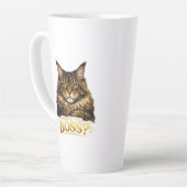 Latte Impression pour une tasse avec un chat Maine Coon (Angle gauche)