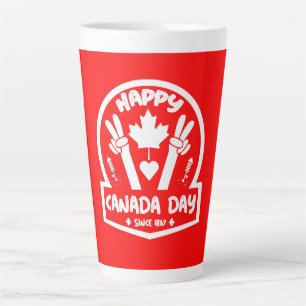 Latte Joyeuse fête du Canada 1er juillet Grosse tasse de