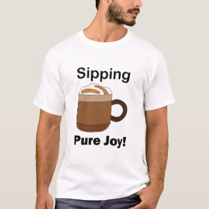 Latte Koffiedrank Slurpen Pure Vreugde T-shirt