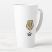 Latte La tasse graphique Lion Or & Noir (Angle droit)