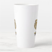 Latte La tasse graphique Lion Or & Noir (Devant)