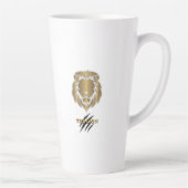 Latte La tasse graphique Lion Or & Noir (Droite)