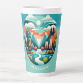 Latte La vie est une tasse de Voyage (Devant)