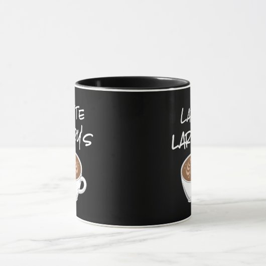 Latte Larry's Funny Coffee Mok (Midden)