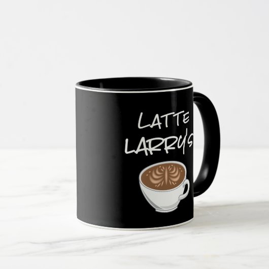 Latte Larry's Funny Coffee Mok (Voorkant rechts)