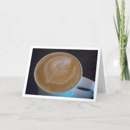 Latte Leaf Cafeïne Addict Coffee Lover Blank Kaart