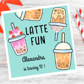 Latte leuke koffie bobba thee verjaardag servet