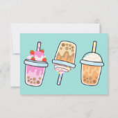 Latte leuke koffie bobba thema verjaardag bedankkaart (Achterkant)