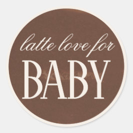 Latte Love Baby is het brouwen van koffie Baby sho Ronde Sticker