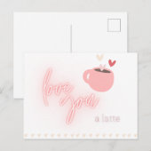 Latte Love-Briefkaart Briefkaart (Voorkant / Achterkant)