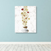 Latte Love Canvas Afdruk (Insitu (Houten vloer))