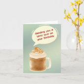 Latte Love Puns Anniversaire Carte (Fleur jaune)