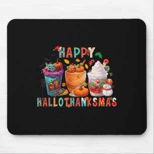 Latte Lovers Happy Hallothanksmas Pompoen Xmas Pre Muismat