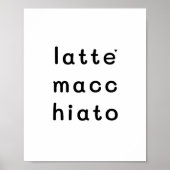 Latte macchiato - minimalistic typography poster (Devant)