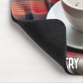 Latte met hart op een deken muismat (Hoek)