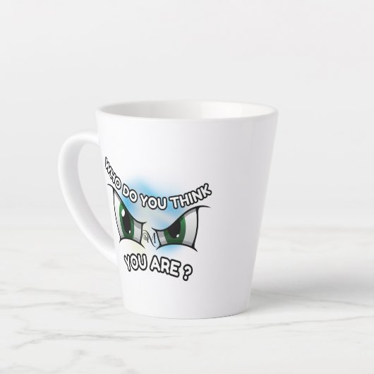 Latte Mok 12oz: Wie denk je (Linkerhoek)