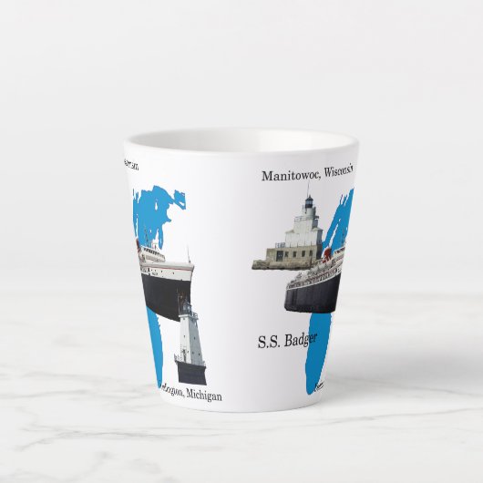 Latte mok Badger Lake Michigan (Voorkant)