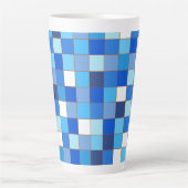 Latte Mok blauw raster (Voorkant)