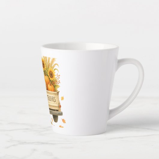 Latte Mok- Geef Bedankt Herfst Truck Mok (Rechts)