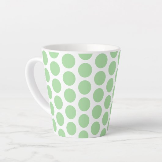 Latte Mok-groene pooldots Latte Mok (Linkerhoek)