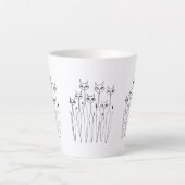 Latte Mok (handgetekende katten) (Voorkant)