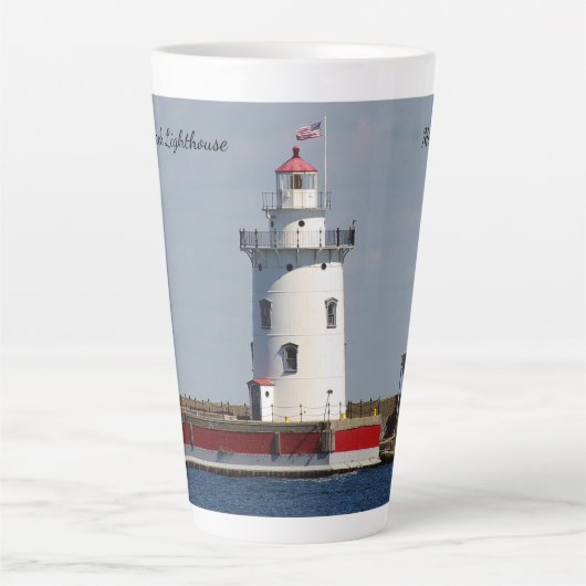 Latte mok Harbor Beach Lighthouse (Voorkant)