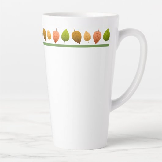 Latte Mok-herfst bladeren Latte Mok (Rechts)