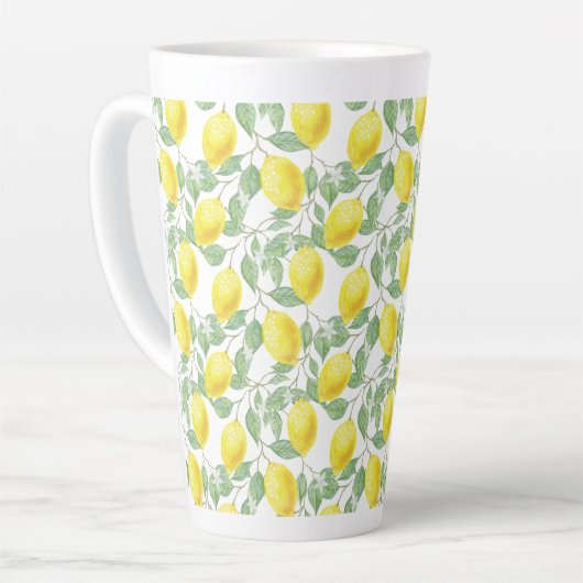 Latte Mok-Lemons afdrukken Latte Mok (Linkerhoek)