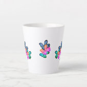 Latte Mok: liefde voor de vlinder Mok (Voorkant)