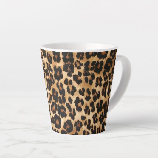 Latte Mok-luipaard afdrukken Latte Mok (Rechterhoek)