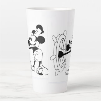 Latte mok met iconisch Steamboat Willie-ontwerp