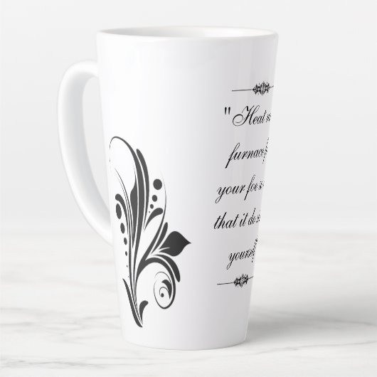 Latte Mok met mooi design (Linkerhoek)