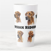 Latte Mok met Rhodesian Ridgeback motief (Voorkant)