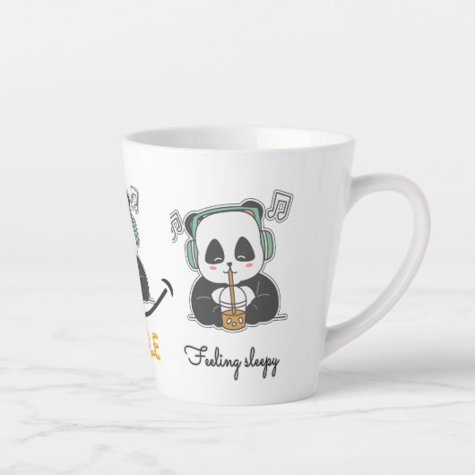 Latte Mok met schattig panda afbeelding (Rechts)
