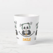 Latte Mok met schattig panda afbeelding (Voorkant)