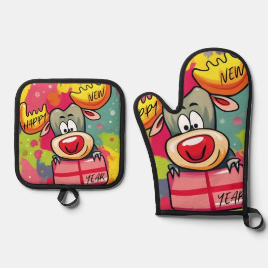 Latte Mok Ovenwant & Pannenlap Set (Voorkant)