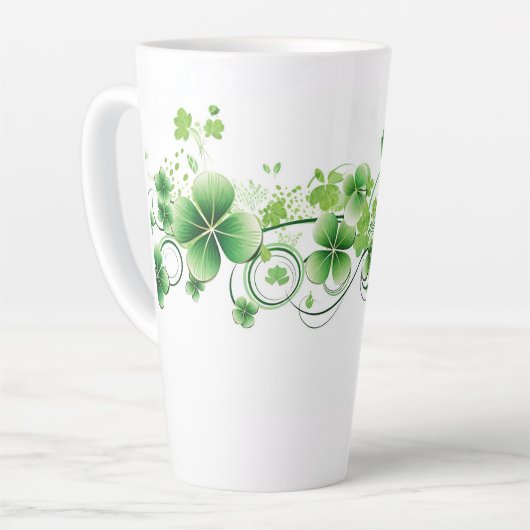 Latte Mok-St. Patricks Klavers Latte Mok (Linkerhoek)