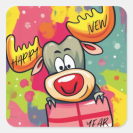 Latte Mok Vierkante Sticker