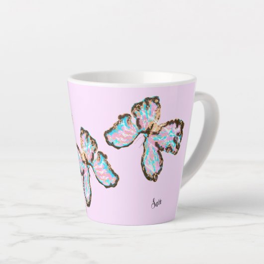 Latte Mok: Vlinders Latte Mok (Rechterhoek)