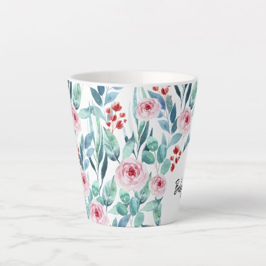 Latte Mok voor baby shower met schattig ontwerp. (Voorkant)