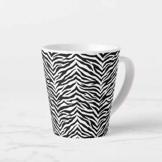 Latte Mok-Zebra Afdrukken Latte Mok (Rechterhoek)