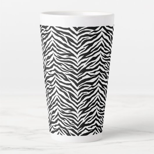 Latte Mok-Zebra Afdrukken Latte Mok (Voorkant)