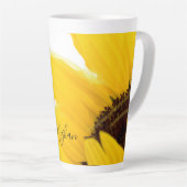 Latte Mok, Zonnebloem, Gepersonaliseerd Latte Mok (Rechterhoek)