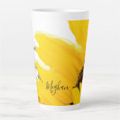 Latte Mok, Zonnebloem, Gepersonaliseerd Mok (Voorkant)