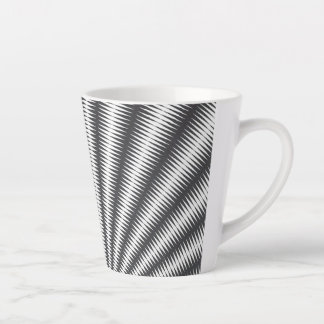 Latte Mok - Zwart-wit geometrisch ontwerp