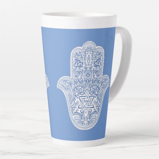 Latte Mokken - Hamsa - Judaica - Koffee Mok (Rechterhoek)