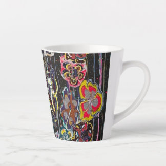 Latte mokkop – Elegante bloemkunstbeker, perfecte Mok