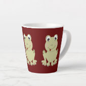 Latte mokkop met malle kikkers latte mok (Rechterhoek)